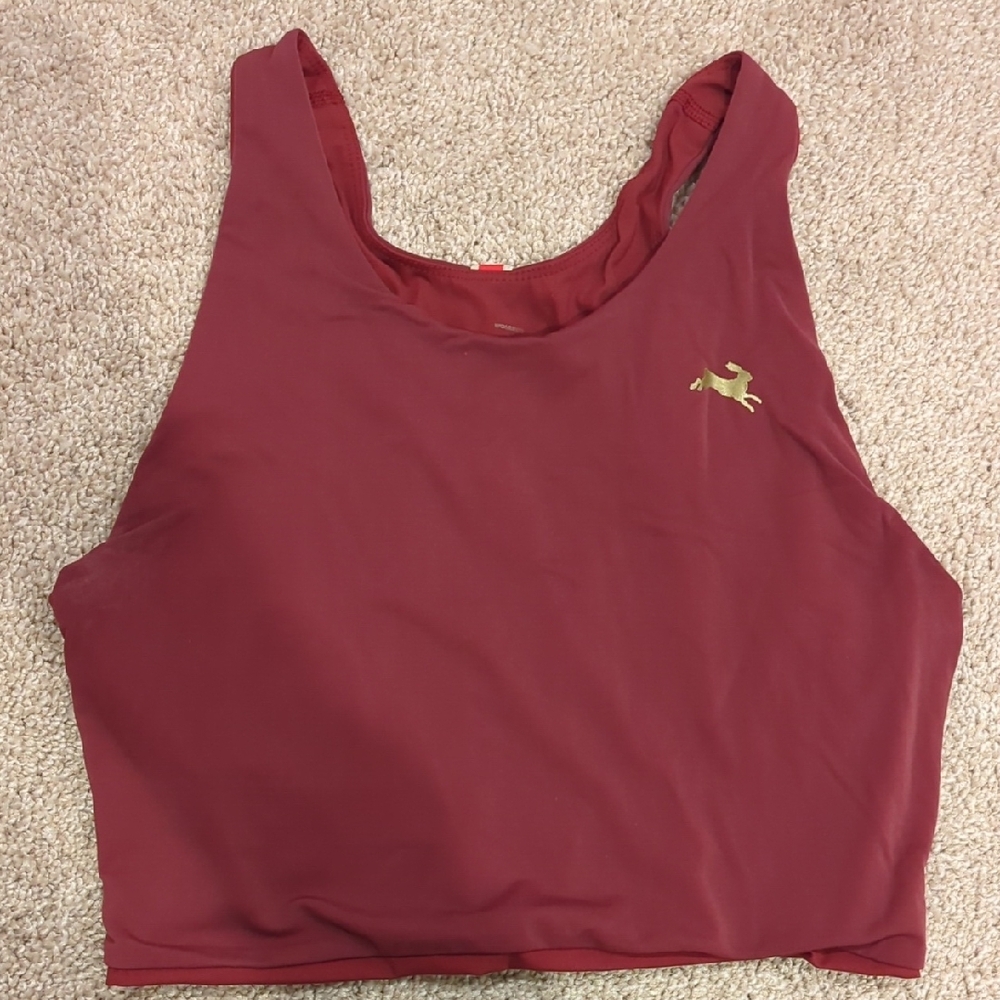 Tracksmith Maroon Crop Top